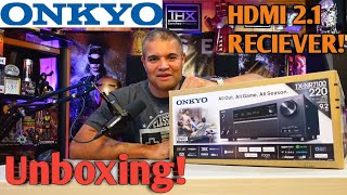 Onkyo TXNR7100 8K HDMI 21 AVR Reciever  Unboxing [upl. by Tihw67]