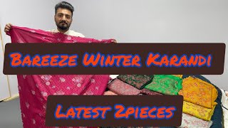 Wao Designs Bareeze Latest 2 piece Winter stuff pricefashion onlineshopping bareezekarandi [upl. by Garson]