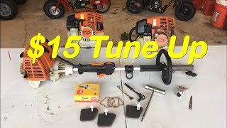 How To Do a Tune Up Stihl FS 90 100 amp 110 4 Mix Weedeater  Check Valve Clearance [upl. by Camp]