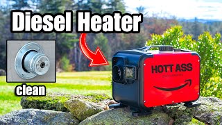 How to Heat a Small shop with a BUILT IN Diesel Wall Heater [upl. by Xyla]