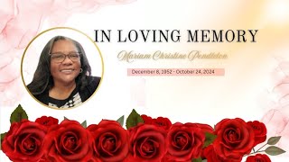 Mariam Christine Pendleton memorial video [upl. by Ardnasal]