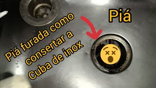 Como consertar pia inox [upl. by Eibmab722]