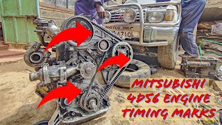 4D56 DIESEL TURBO TIMING  Mitsubishi 4D56 Engine Timing Marks [upl. by Proffitt]