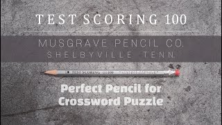 Musgrave Pencil  Perfect pencil for CROSSWORD PUZZLE for CARPENTER and TEST SCORING [upl. by Raamaj283]