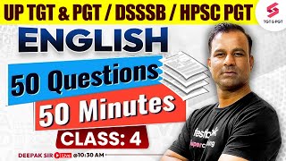 English Special Class For DSSSBUP TGT amp PGTHPSC PGT 2024  DSSSB English Classes  Deepak Sir [upl. by Eimiaj]