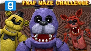 FNAF MORPHS VS MAZE RUNNERS  Five Nights At Freddys Gmod Maze Challenge [upl. by Earej]