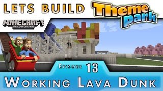 Minecraft  Lets Build A Theme Park  WORKING Dunk Mini Game  E13 [upl. by Corrina]