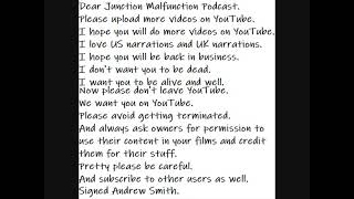 Junction Malfunction Podcasts Message [upl. by Carolina]