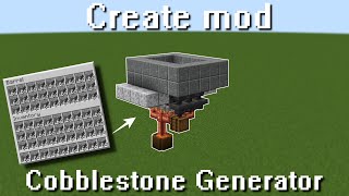 Automatischer CobblestoneGenerator in Minecraft  Der schnellste seiner Art 🚀  MC  Create Mod [upl. by Gaal]