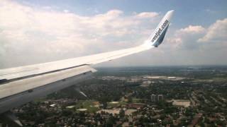 Westjet 706Landing and Taxi to Gate at Windsor International Airport [upl. by Kung10]