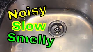 Noisy slow smelly sink Easy DIY fix [upl. by Jea]