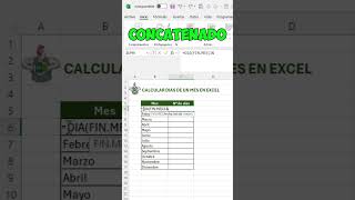 CALCULAR DIAS DE CADA MES en EXCEL excel [upl. by Ayhay78]