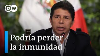 El Congreso peruano acepta una denuncia por corrupción contra Pedro Castillo [upl. by Enimsaj]