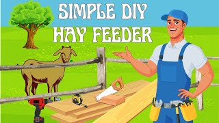 Nigerian Dwarf Goats 101  How to make a simple fenceline hay feeder [upl. by Adalheid]