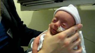 Preemie first bottle feeding  Burp and Feed [upl. by Dao]