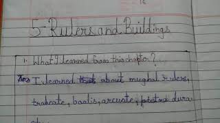 class 7th history learner diary chapter 5 rulers and buildings [upl. by Ahsieni789]