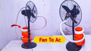 Unique Ideas Fan Convert to Air Cooler Fan To Ac invention [upl. by Magdalene]