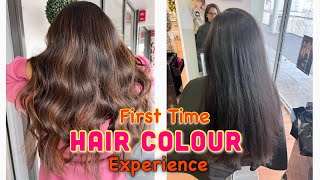 জীবনের প্রথম হেয়ার কালার করালাম 🥺 Balayage Hair Transformation [upl. by Annabella]