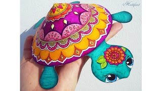 Hattifant  Mandala Turtle Papercraft  Tutorial [upl. by Eisteb]