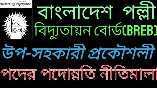 উপসহকারী প্রকৌশলী পদের পদোন্নতির নীতিমালা  পল্লী বিদুৎ এ উপসহকারী প্রকৌশলী পদ  BREB job  pbs job [upl. by Drofnil]