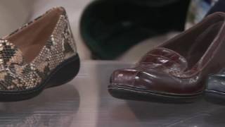 Clarks Croco Embossed Slipon Loafers  Bayou on QVC [upl. by Roslyn790]