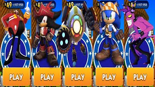 Sonic Dash  Captain Shadow vs Pirate Sonic vs All Bosses Eggman Zazz Dr Babble All Characters [upl. by Ynor38]