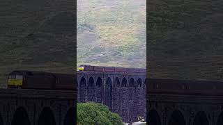 Ribblehead viaduct steam engine Settle amp Carlisle Line rail train short [upl. by Au]