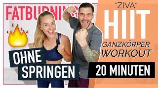 5 perfekte 🔥 Fatburning 🔥 HIIT Übungen OHNE Geräte und OHNE Springen  ZIVA [upl. by Eizzo]