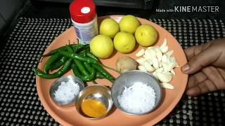 LemonGreen chilli Ginger Garlic pickle Rani Swayam Kalike [upl. by Gaskins]