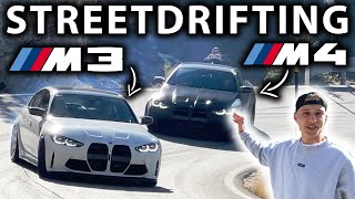 M3 G80 vs M4 G82 STREETDRIFTING ON EUROPEAN MOUNTAINROADS  CRAZY HIGHSPEED SLIDES AND SOUND [upl. by Aluor694]