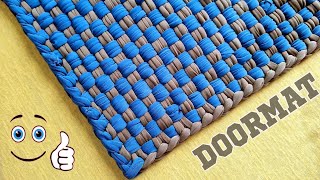 doormat making at home with old clothes paydan banane ka tarika new design 2023 Macrame knots [upl. by Liebman]