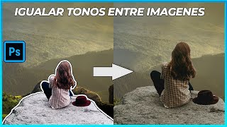 Como igualar color photoshop  fotomontaje fácil con Photoshop cc 2022 [upl. by Aeynod]