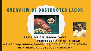 Overview of Obstructed Labour Prof Dr Anupama Dave [upl. by Meunier678]