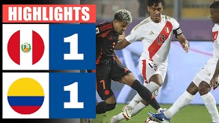 🔴 Resumen  Perú vs Colombia 1  1  HIGHLIGHTS  Clasificación Mundial CONMEBOL [upl. by Audrit]