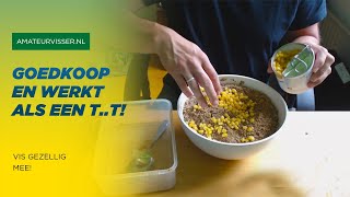 GOEDKOOP LOKVOER maken voor het VISSEN MET DE FEEDER [upl. by Sezen]