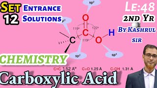 Chemistry class 12 CarboxylicAcidLectureno 48HSc 2nd yrENTRANCE EXAM SOLNSet no 12Kashru sir [upl. by Alburga]