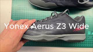 REVIEW NEW YONEX Badminton Shoes Comparison Aerus Z32024 WIDE vs 65Z3 2024 [upl. by Esialb]