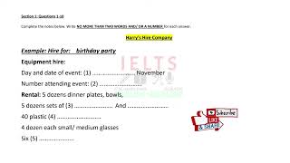 TEST 12 EHJAGRAON IELTS LISTENING HARRYS HIRE COMPANY ielts listening [upl. by Loise549]