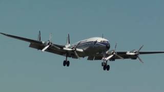 Lockheed Super Constellation quotBreitlingquot at Airliner Classics 2016 Speyer [upl. by Aplihs]