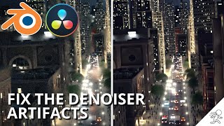 How to Fix the ugly Blender Denoiser Artifacts with just TWO CLICKS in Davinci Resolve Studio [upl. by Acenom]