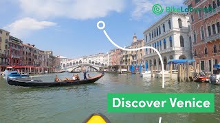 Discover Venice Italy from the water  Bike Labyrinth [upl. by Lilhak]