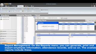 ZKTime net tutorial Chapter 6 Attendance Management and Report Management [upl. by Rebmeced99]