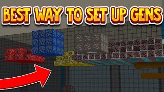 BEST WAY TO SETUP GENS FROM COAL GENS TO EMERALD GENS  Minecraft Prisons Cosmic Prisons [upl. by Ruenhs]