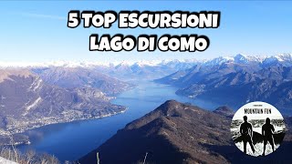 5 TOP ESCURSIONI FACILI LAGO DI COMO COMOLAKE TREKKING ESCURSIONISMO [upl. by Laughry]