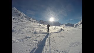 Piz Roccabella da Bivio Scialpinismo in Svizzera Engadina  161218 [upl. by Trever961]