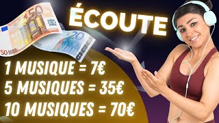 💸 Gagner 7€ pour CHAQUE MUSIQUE écoutée  Gagner de largent en ligne simplement [upl. by Esirtal]