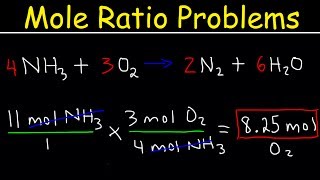 Stoichiometry Mole to Mole Conversions  Molar Ratio Practice Problems [upl. by Maighdlin608]