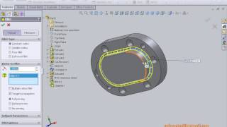 Pump Cover Modeling  SolidWorks Tutorial [upl. by Kathlin]