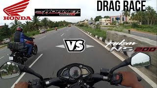 Honda CB Hornet 160R vs Bajaj Pulsar NS 200  HIGHWAY RACE [upl. by Zipporah263]