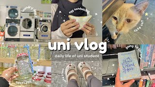 vlog 🥨🍰uni class go to park watch sunset ninso mini haul eat sandwich amp dessert ₍⑅ᐢᐢ₎ ♡ [upl. by Paynter]